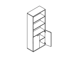 Wooden cupboard for documents