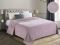 Bedding accessories for adults with trade mark (service mark) "Milanika": plaid of synthetic knitted flooring