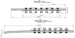 Crossing rail with counter rail of P65 type (project MSZ.8434.04.000/-01/-02/-03)