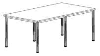 Stock processing table 2200x1200x800H mm