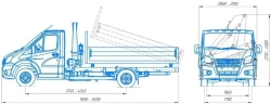 Dump trucks with diesel engine, GVW over 3,5 tonnes but not more than 12 tonnes type 47192 modifications: 27193N on chassis base