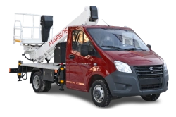 Cars equipped with working platform lifts type 3009 mod: 3009KP on the basis of chassis and T/S Gazelle NEXT mod. A22R36 pr