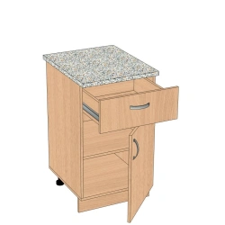 Kitchen cabinet 1-door with drawer 400*600*850 mm TRYA-1.4