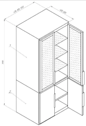 Laboratory cupboard for storing utensils ML-SHP