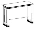 Classic series 1-seat reading table 1400x600x750 mm