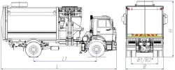 Side-loading rubbish truck model MK-4554-05