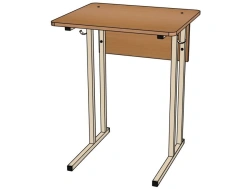 School desk 1-seater, WITHOUT height adjustment, corners rounded (6 gr.r.)/ SU13