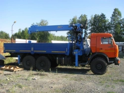 Flatbed truck with CMU 6377V5-10 on chassis Kamaz 43118-A5, Kamaz 43118-50, Kamaz 43118-RR, Kamaz 43118-RS