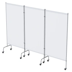 ?? - "???"(???-35302?) Medical screen of stainless steel, on wheels, three-sectional