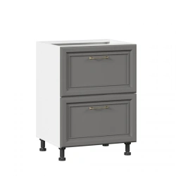 Gelatto LD.241820.000 Front set for kitchen cabinet 600 with 2 drawers LUX (4) (Onyx grey)