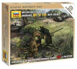 Assemblage model "British anti-tank gun QF-2-pdr with formation"