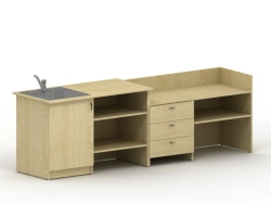 Demonstration table with sink