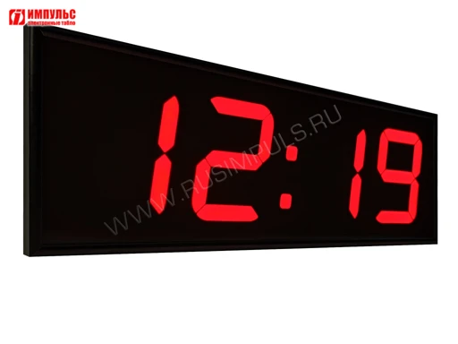 Digital Wall Clock with NTP Synchronization - Impulse-NOVA-100-R-ETN-NTP