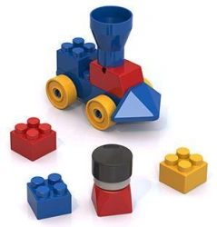 Mini Constructor with train (53 pieces)