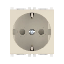 CADUCEUS ALING Experience flush-mounted earthed socket with blinds 16A, 250V~, 2M, beige, art. 74102.9