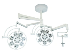 Surgical ceiling luminaire with emergency power supply adjustable two-block luminaire with additional console "EMALED 500/500/X"