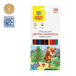 Watercolour pencils Multi-Pulti "Incredible Adventures", 24 colours, three-edge, sharpened, cardboard, europodweight