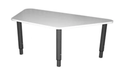 Modular height adjustable student desk for co-working centre