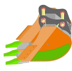 Rock digging bucket with volume V = 0.6 m3 for excavator RM-Terex TX220