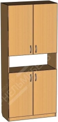 Closed cupboard with niche
