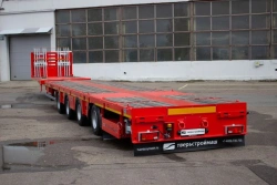 Semitrailer Tverstroymash 993941 modification 0023, variant - platform with fittings, with gangways.