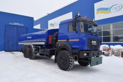 Tank truck for service water and brine, UZST brand, type UZST02, modification 6621-28 on chassis Ural 5557-80, 5557-8
