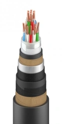 Cable for signalling and interlocking with polyethylene insulation in metal sheath with hydrophobic core filling, m