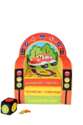 Playful stuffed toy Developmental armchair "Traffic Light" 53cm