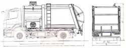 Side-loading rubbish truck model MK-4555-15