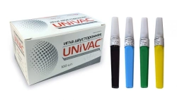 Bifurcation needle "UNIVAC®" with visual camera for venous blood collection. Size 0.9x25 mm (size 20Gx1")