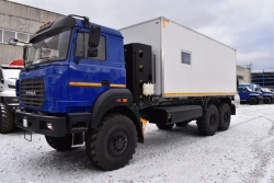 Mobile special workshop on Ural 43206-4151-79 chassis. Mark GIRD. Type 5849G-0000030. Design of loading space