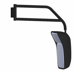 Tubular metal holders, easily removable with rear view mirrors, model 426.8201120 and their modifications.