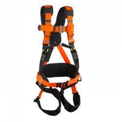 Safety harness with integrated belt for holding and positioning, model KOMFORT, art. no. HS-52PRO