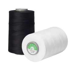Synthetic reinforced sewing thread with polyester braid 35LL