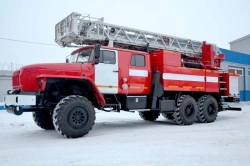 Fire tank truck with ladder ACL-4,?-(50-70)-24, type 58819, modification 58819N, on chassis Ural-4320-1951-60, 4320-1951-62, 4