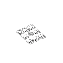 Lens for LED luminaires AMT-ST-50x50-3535(8)-T2M-PC