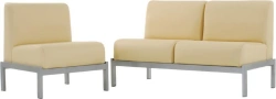 Armchair Sandra with metal frame