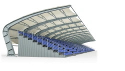 Collapsible tribune with canopy of cantilever type "TMSRNK"