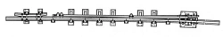 Frame rail with shank of P65 type 1/7 (project LPTP.668342.103M-06/-07)