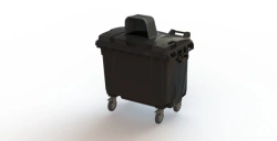 Mobile waste bin 660l Art.25.C19.H (20.803.98.PE; 21.053.98.T)