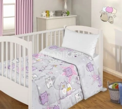 Bedding (third layer) for children under one year of age with "Milanika" trade mark (service mark): quilted blankets