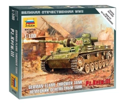 Assembled model German flamethrower tank Pz.Kfw III