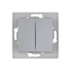 CADUCEUS ALING PRESTIGE Flush-mounted two-way switch 10AX, 250V~, silver, item 60072.S