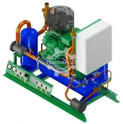 Refrigerating compressor units of APO series. Refrigeration single-compressor units on the basis of reciprocating compressors.