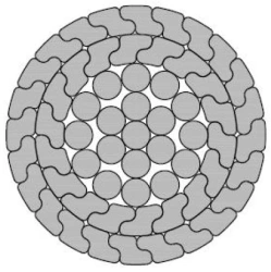 Uninsulated compacted wire for high voltage overhead power lines AAAC-Z 504-2Z