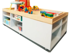 Mobile play table with drawers MGS3.046