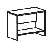 Side table with shelf "Style B KR" series
