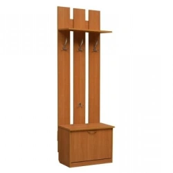 Wooden coat rack with cabinet "Bashkir Furniture Factory" brand