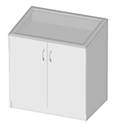 Horizontal display cabinet 900x600x900 mm