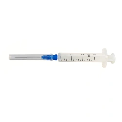 Injection syringe for single use double-detailed sterile with Luer tip, 3 ml capacity with injection needle